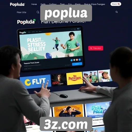 Recursos interativos disponíveis no site Poplua